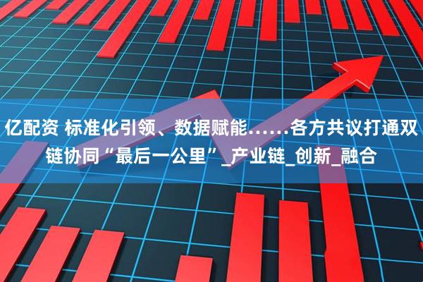 亿配资 标准化引领、数据赋能……各方共议打通双链协同“最后一公里”_产业链_创新_融合