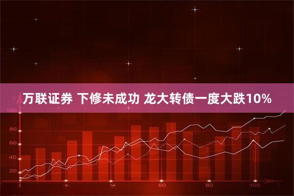 万联证券 下修未成功 龙大转债一度大跌10%